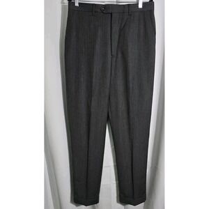 Jos A Bank Signature Mens 34 x 31 Wool Tailored Fit Gray Trousers Cuffed